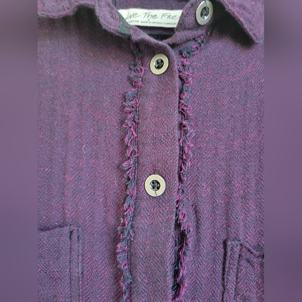 We The Free, Free People Intentionally Distressed Button Down Size Med. - Picture 5 of 8